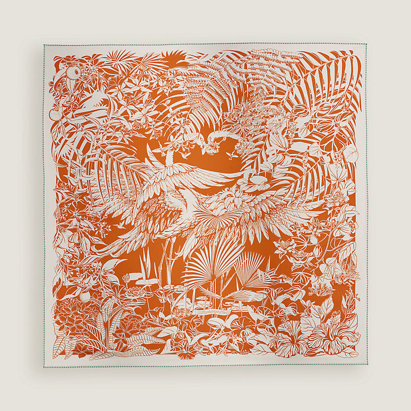 Flamingo Party Tattoo double face scarf 90 | Hermès Canada